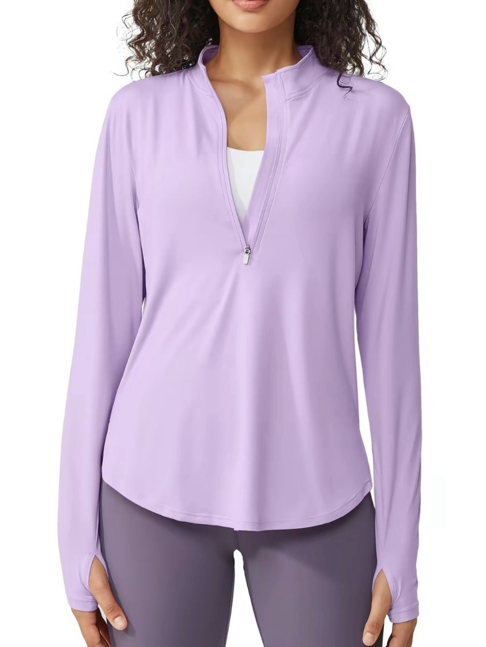 Women's UPF50+ UV Shirts Skin Protection 1/4 Zip Long Sleeve Shirts New XS